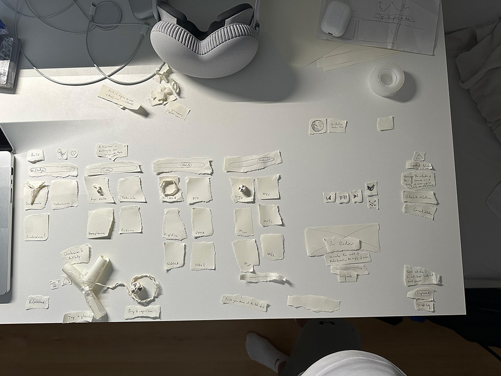 Image of paper prototype of the Applikation